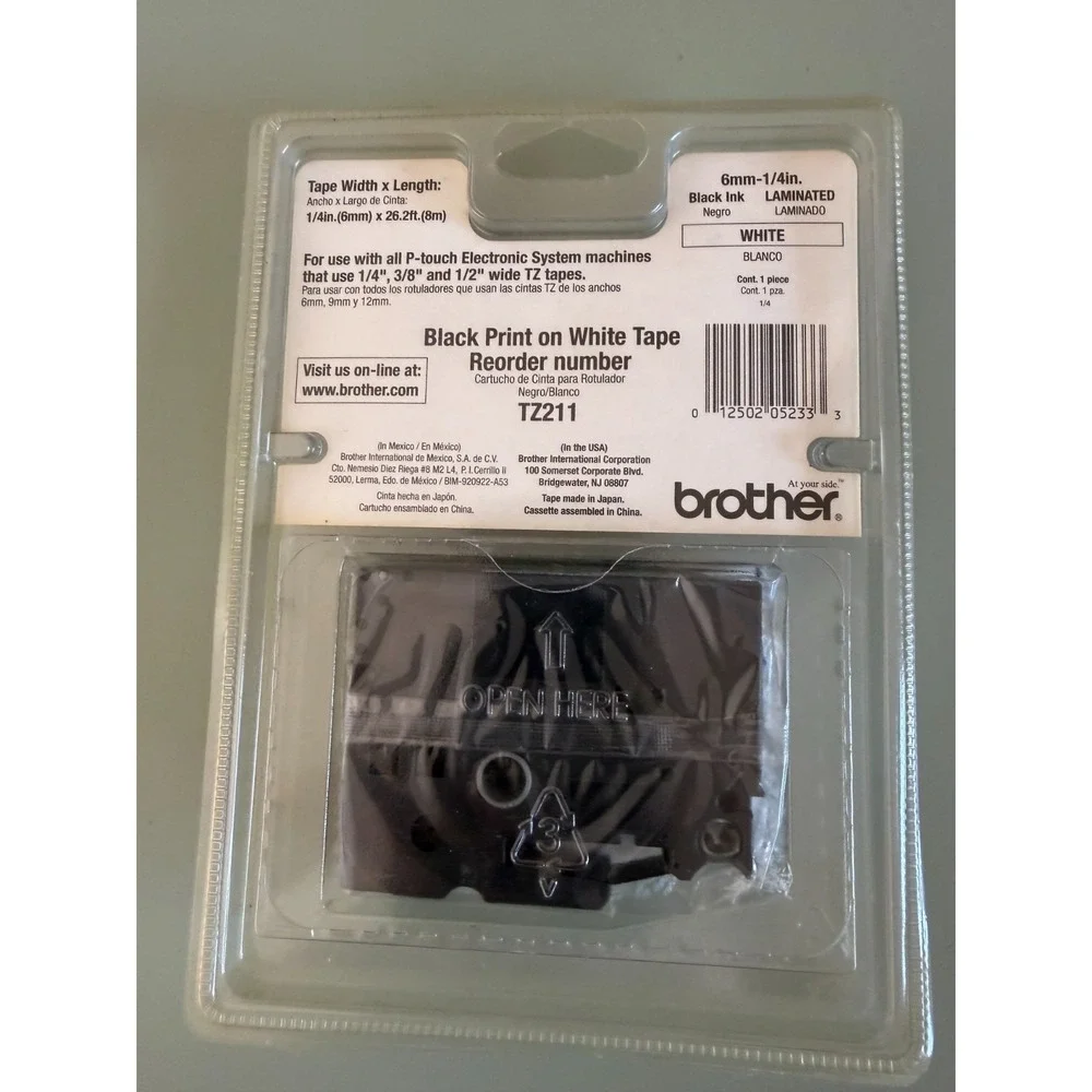 Vintage‎ Sealed Brother Genuine Black on White 1/4